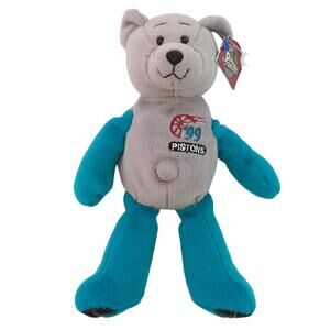 Detroit Pistons Grant Hill 33 1999 Limited Treasures 9" Pro Bear NWT Gray Teal